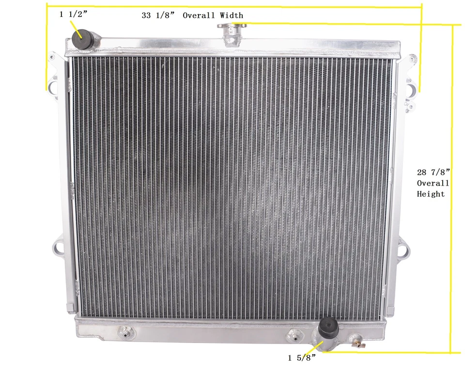 Full Aluminum Radiator For: Lexus LX570 / Toyota Land Cruiser 5.7L V8 2008-2020 Foto 2 de 4