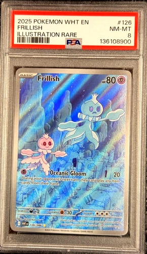 2025 POKÉMON WHITE EN FRILLISH ILLUSTRATION RARE #126 NM-MT PSA 8