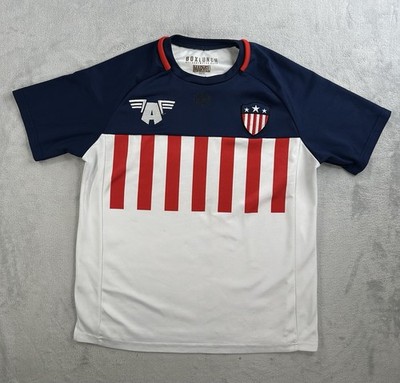 Box Lunch Marvel Avengers Jersey Mens S Captain America Shirt Blue Red White