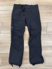 Arc'teryx Men's Ski Snow Pants SMALL Fits Big Black Outdoor Insulated FLAWS