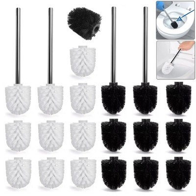 10x Ersatz Bürstenkopf + 2x Edelstahl Griff Toilettenbürste Klobürste WC Bürste