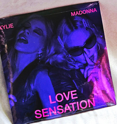 Kylie & Madonna Love Sensation 7'' Clear Vinyl Single 45 RPM Warner Records