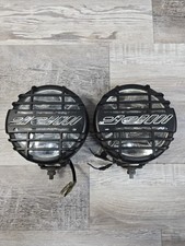Vintage Pair Of Silver 8 Ipf Fog Lights With Ipf Rock Guards. Tested. Works