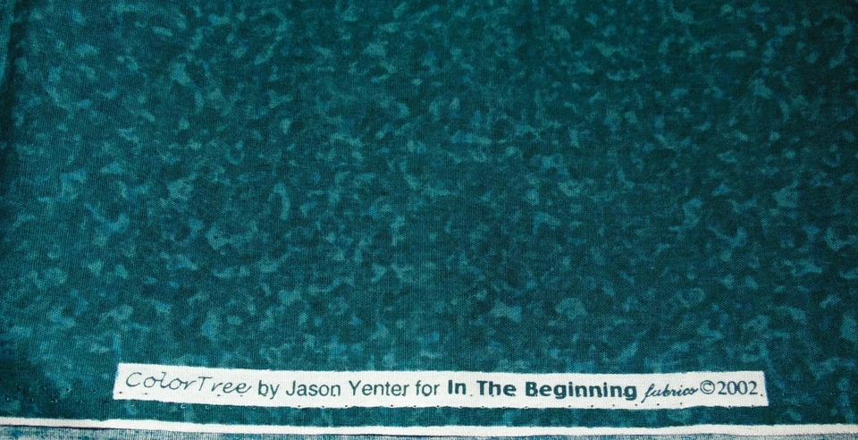 Tela de algodón Jason Yenter In The Beginning manchas verdes 1 yarda x 44" Foto 2 de 2