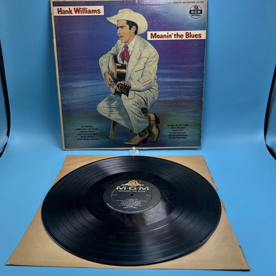 HANK WILLIAMS - Moanin' The Blues MGM Records Lion Label RARE Hard to Find LP Foto 2 de 4