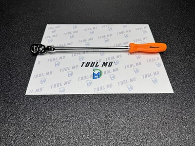 #ad Snap on Tools USA NEW ORANGE 1 4quot; Drive Extra Long Flex Head Ratchet THLLFD72O $219.95