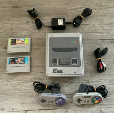 Super Nintendo SNES Konsole  + 2 Spiele + 2 Controller | GETESTET