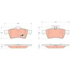 Satz Bremsbeläge Bremsklötze hinten für Ford C-MAX DM2 Focus 2 DA DB | 241358