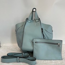 Loewe Pre-Owned Authentic Satchel Blue Silver...