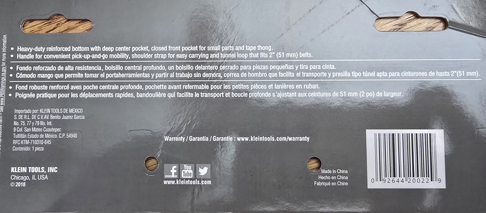 Klein Tools 5242 Tradesman Pro™ Tool Pouch, 9 Pockets, 9.5 x 7.5 x 9.5-Inch