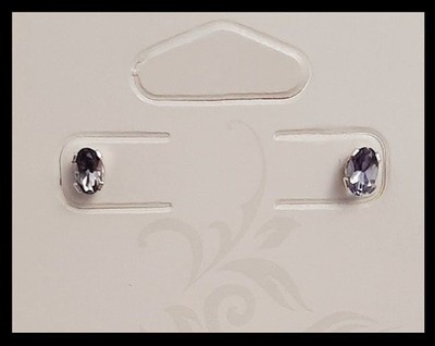 Iolith oval 5 x 3 mm (21. Hochzeitstag) mit Sterling Silber Ohrstecker
