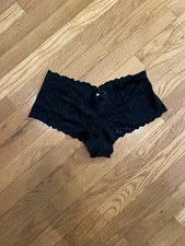 Auden Black Lace Boyshort Underwear Size XL Soft Stretch Floral Lingerie Women