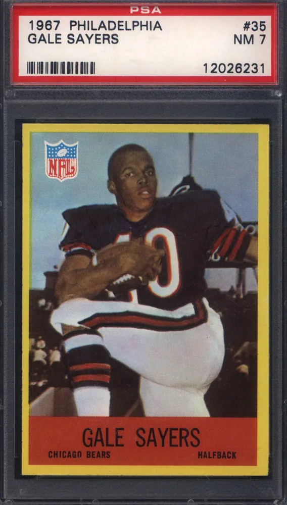 1967 Philadelphia #35 Gale Sayers Bears PSA 7