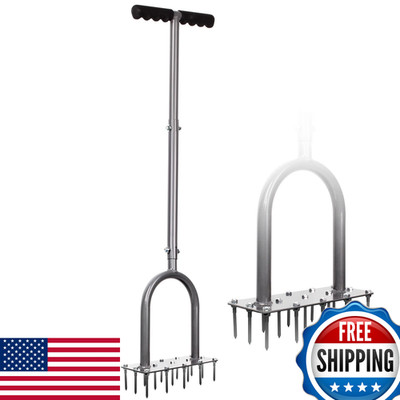 Walensee Lawn Aerator Spike Metal Manual Dethatching Soil Aerating Lawn 15 Iron