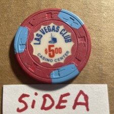  5 Chip from the Las Vegas Club Casino Las Vegas Nevada  