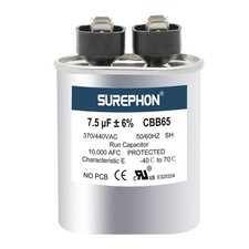 Updated 7.5 6 Mfd Capacitor 370V/440V Oval Run Start for AC...