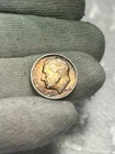 1963 D Silver Dime Toned