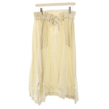 Me ISSEY MIYAKE Jupe Plissée Longue Crème Blanche MI21FG412 /KH