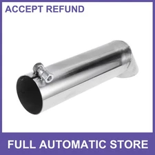 2.0"ID Inlet T304 Stainless Steel Turn Down Exhaust Tip 9.1" L Silver