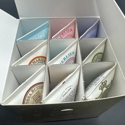 Perlier Italy 9 Piece Mini Hand Cream Lotion Box Gift Set 1.0 oz Each