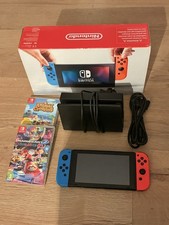Nintendo Switch Joy-Con Console Neon Red/Blue Bundle boxed Mario Cart etc