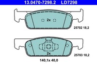 Bremsscheiben-BremsbeläGe-Kit ATE 13.0470-7298.2 Renault 41 06 023 96R