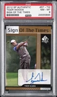 2012 SP AUTHENTIC SIGN OF THE TIMES #ST-TW TIGER WOODS PSA 8 AUTO