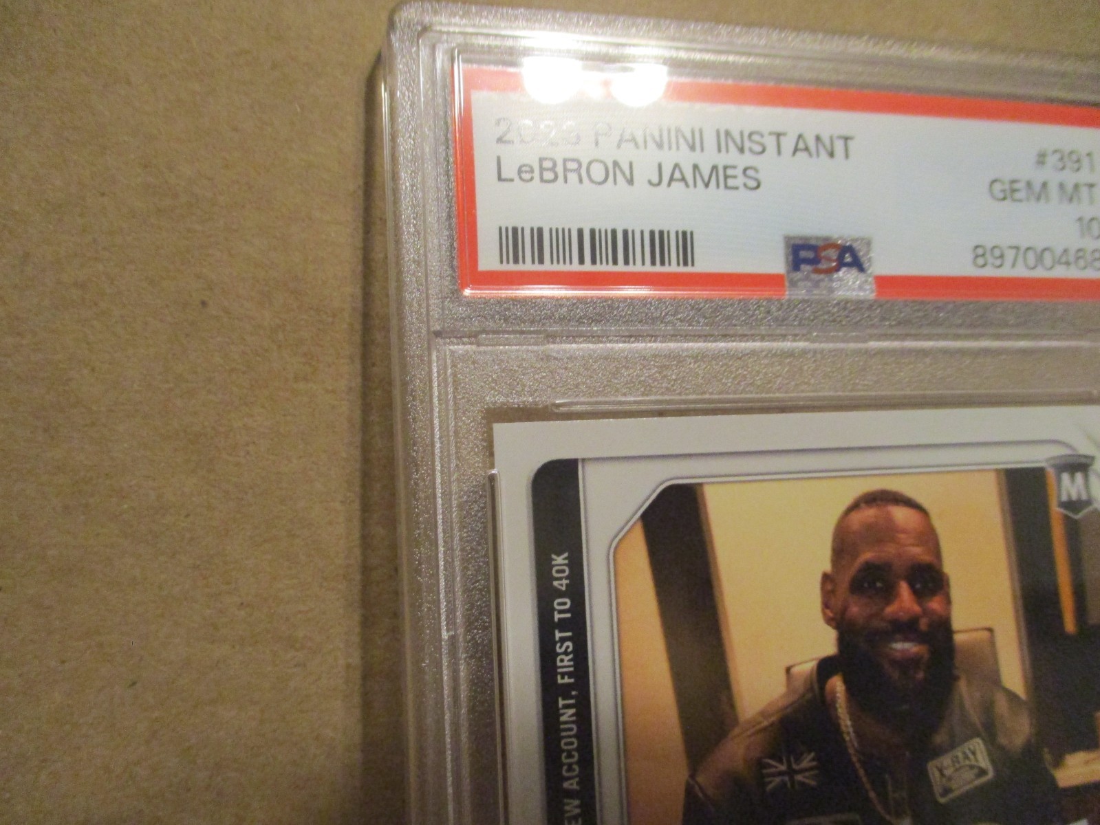 2023-24 PANINI INSTANT LEBRON JAMES #391 ALL TIME SCORING LEADER PSA 10 GEM MINT view 3