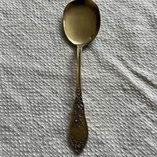 ANTIKER FRANZ&Ouml;SISCHER 950 SILBER VERMEIL L&Ouml;FFEL REGINA BENVENISTI SILBERSCHMIED aus dem 19. Jahrhundert