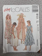 McCall's 8101 Girls Vintage Dress Sewing Pattern 10-14 Uncut Children’s Kids