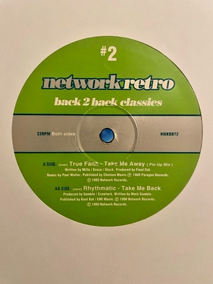 True Faith - Take Me Away Pin Up Mix / Rhythmatic - Take Me Back 12'' House Vinyl