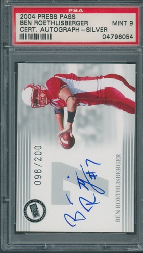 Ben Roethlisberger [Silver] 2004 Press Pass Autograph card