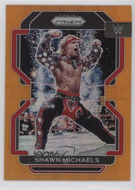 2022 Panini Prizm WWE Orange Prizm 37/99 Shawn Michaels #199 ff8