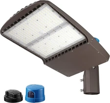 300W LED Parking Lot Light, Adjustable Arm Mount, Dimmable, Shoebox Pole Light