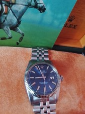 Rolex datejust 1601 blu dial wide boy