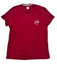Jack Wills T-shirt Mens Medium Red Front And Back Logo Graphic