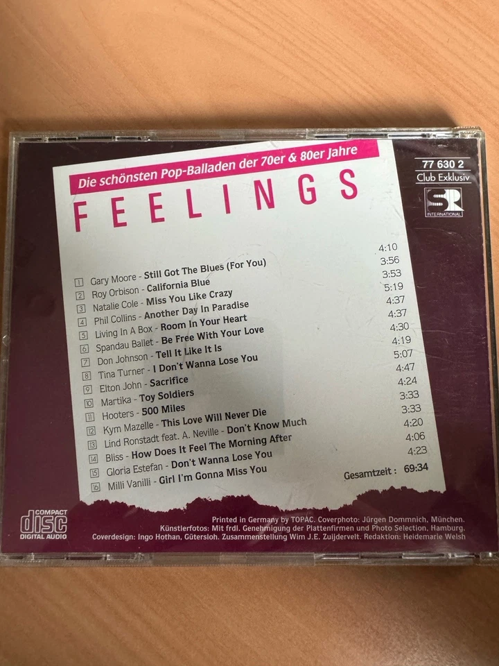 Feelings CD Sammlung 1-20"Die Schönsten Pop-Balladen 70er 80er Jahre - Bild 3 von 3