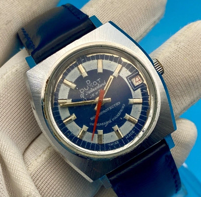 VINTAGE DUXOT LIKE POLEROUTER MANUAL WIND MEN S WATCH SWISS 1970´s RARE