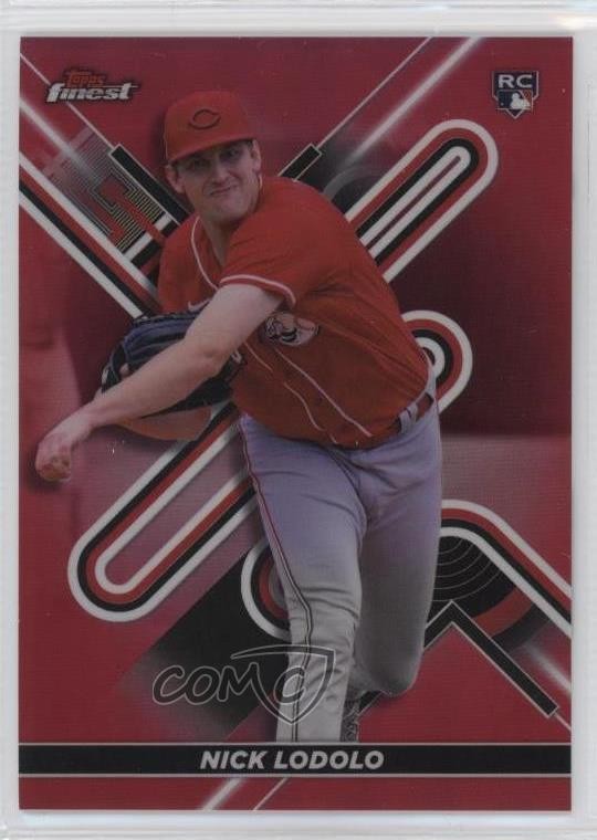 2022 Topps Finest Red Refractor 4/5 Nick Lodolo #60 06bg