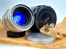 KMZ HELIOS 44 F/2 58mm #0013727# Early Red "P" SILVER 13 blades Biotar Designed