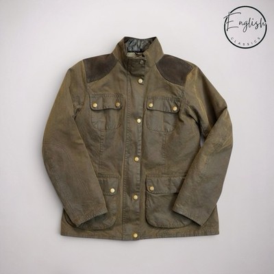 Barbour Dene Wachsjacke Damen UK 14 oliv
