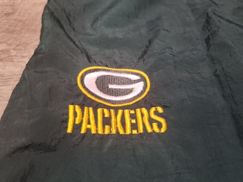 Vtg Starter Green Bay Packers Nylon Mesh Lined Windbreaker Track Pants Jogger XL - Picture 4 of 19