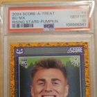 Panini 2024 Score-A-Treat Rising Stars Bo Nix #4 Orange Pumpkins RC PSA 10