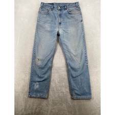 Levi's 505 Jeans 38x31 Light Wash Vintage Made in USA Distressed Straight Leg