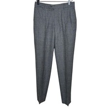 Cardeliano Wool Gray Houndstooth Straight Leg Pants Party Formal Holidays 18S