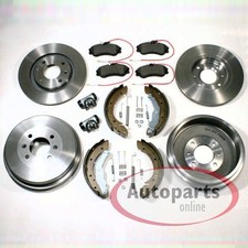 Bremsscheiben + Beläge + Bremstrommel Set vorne + hinten für Renault Espace III
