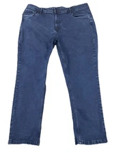 The Perfect Jean NYC Slim Fit Jean’s Dark Blue Denim Men’s Size 44X30 Whisker