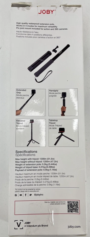 JOBY TelePod Sport Tripod or Extended Grip For GoPro Cam  (JB01657-BWW) - Image 3 of 3