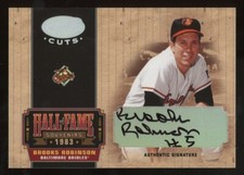 Brooks Robinson 2004 Leaf Cuts Hall of Fame Souvenirs Certified Autograph #37/50