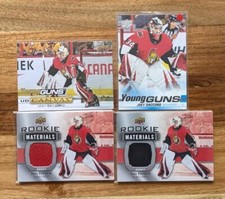 2019 20 Upper Deck Joey Daccord Young Guns Lot With Canvas And Rookie Materials